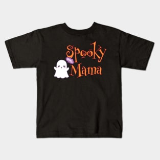 Spooky Mama Ghost Halloween Kids T-Shirt